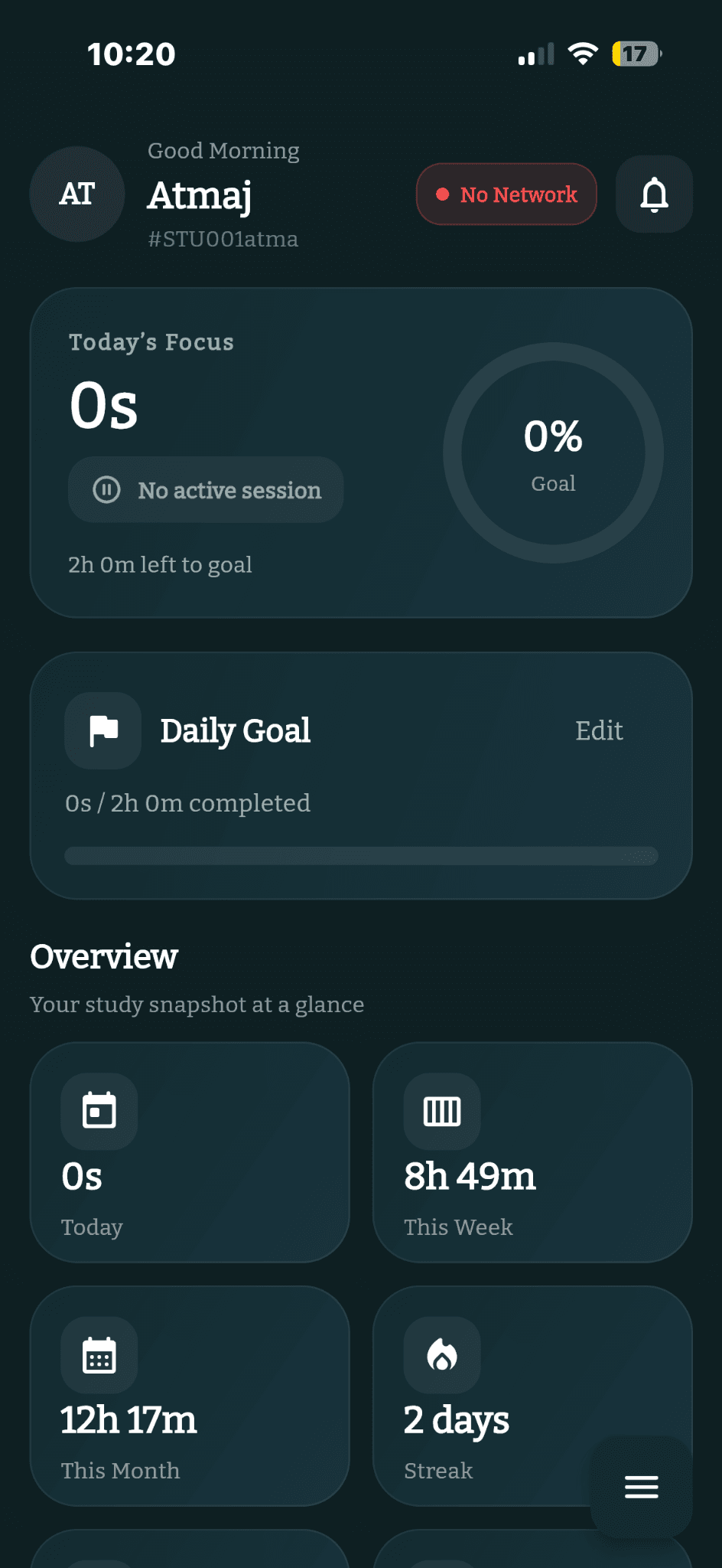 Study Tracker app launcher preview